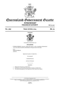 [443]  Queensland Government Gazette Extraordinary PUBLISHED BY AUTHORITY Vol. 365]