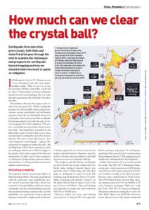 Stein, Friedrich: Earthquakes  How much can we clear the crystal ball?  I