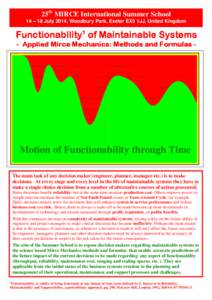 Software development / Design for X / Failure / Materials science / Reliability engineering / Systems engineering / Requirement / Woodbury /  New Jersey / Exeter / Survival analysis / Local government in England / Science