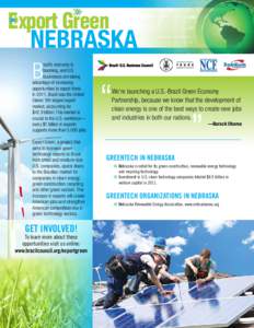 Export Green  Nebraska B  razil’s economy is