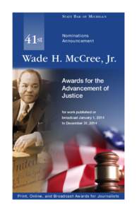 Michigan / United States / Wade H. McCree / State Bar of Michigan / United States Solicitor General