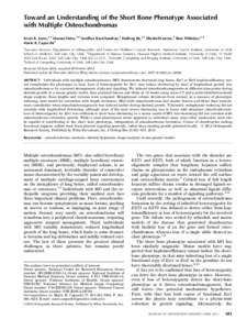 Toward an understanding of the short bone phenotype associated with multiple osteochondromas