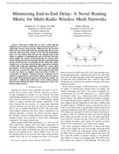 Minimizing End-to-End Delay: A Novel Routing Metric for Multi-Radio Wireless Mesh Networks