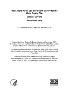 DRAFT REPORT ON WATER USE AND HEALTH SURVEY