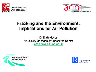 Atmosphere / Air pollution / Hydraulic fracturing / Air quality / Pollution / Ozone / Smog / Volatile organic compound / Greenhouse gas / Environment / Earth / Atmospheric sciences