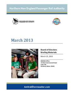 March[removed]Board of Directors Briefing Materials March 25, 2013 NNEPRA Office