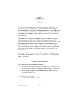 Chapter V ALTERNATIVES P P