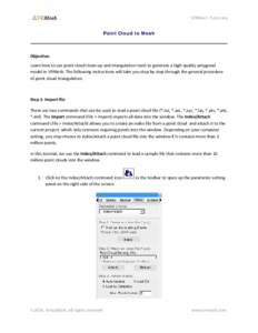 Microsoft Word - VRMeshTutorial-PointCloudtoMesh