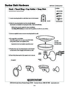 Dunbar Bath Hardware  skill level handy person toolbox