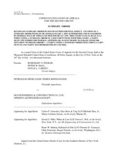 [removed]cv Petroleos Mexicanos v. SK Engineering UNITED STATES COURT OF APPEALS FOR THE SECOND CIRCUIT SUMMARY ORDER