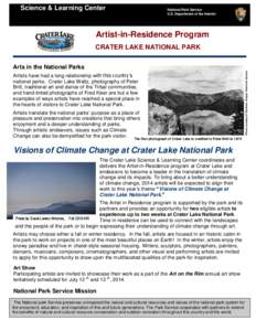 Crater Lake Science & Learning Center National Park Service U.S. Department of the Interior