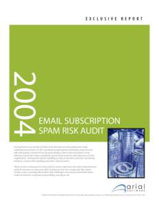 Email Subscription Spam Risk Audit.indd