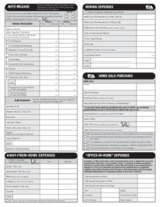 Do not complete any part of this section if your automobile is used only for commuting to and from work and for pleasure. AUTO MILEAGE