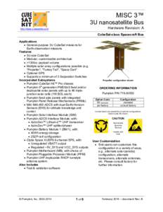 TM  MISC 3™ 3U nanosatellite Bus Hardware Revision: A