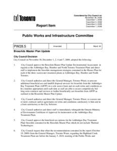 Report Item  Considered by City Council on November 30, 2009 December 1, 2009 December 2, 2009