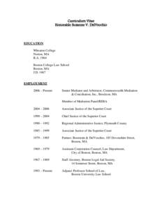 Curriculum Vitae - Suzanne V. DelVecchie