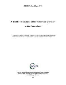 CERMES Technical Report No 9  A livelihoods analysis of the water taxi operators
