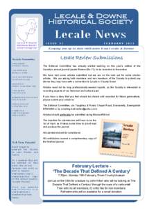 Lecale & Downe Historical Society Lecale News I S S U E