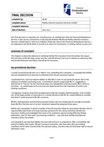 Types of insurance / Institutional investors / Financial economics / Pet insurance / Pets / Ombudsman / Insurance / Halifax / Lloyds TSB / Lloyds Banking Group / Investment / Financial institutions