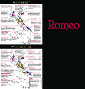 RED WINE LIST BAROLO D.O.C.G.