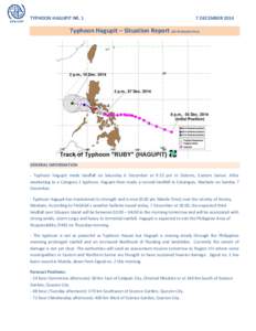 TYPHOON HAGUPIT NR[removed]DECEMBER 2014 Typhoon Hagupit – Situation Report (20:30 Manila Time)