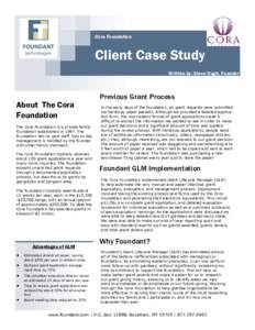 Cora Foundation  Client Case Study Written by: Steve Ough, Founder  About The Cora