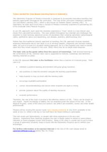 Teaching / Philosophy of education / Optometry / Problem-based learning / E-learning / Tutor / Student-centred learning / Illinois College of Optometry / University of California /  Berkeley School of Optometry / Education / Pedagogy / Educational psychology