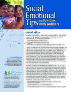 Social Emotional Families Tips with Toddlers FOR