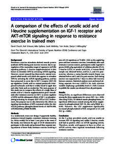 Church et al. Journal of the International Society of Sports Nutrition 2014, 11(Suppl 1):P19 http://www.jissn.com/content/11/S1/P19 POSTER PRESENTATION  Open Access