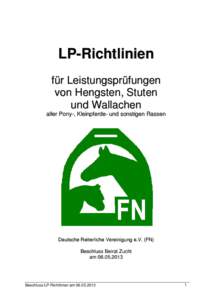 LP-Richtlinie Pony-, Kleinpferde- und Sonstige Rassen _Bes