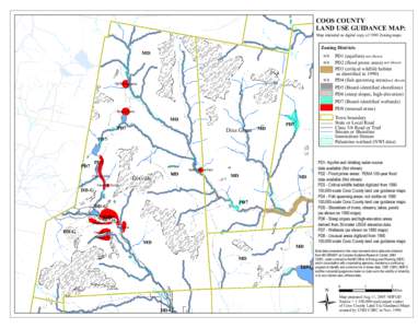 COOS COUNTY LAND USE GUIDANCE MAP: Map intended as digital copy of 1990 Zoning maps. Zoning Districts