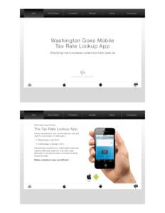 Washington Goes Mobile Tax Rate Lookup App Simplifying how businesses collect and track sales tax Washington Goes Mobile