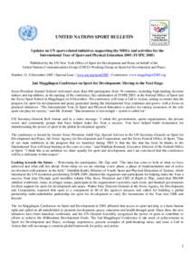 Microsoft Word - UNITED NATIONS SPORT BULLETIN 12 Final REV letter -- 4 Dec 05.doc