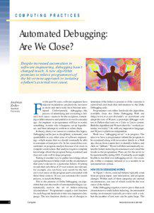 COMPUTING PRACTICES  Automated Debugging: