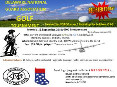 DELAWARE NATIONAL GUARD ASSOCIATION GOLF TOURNAMENT