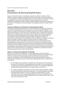 Vista aérea de la propiedad de Benning Road de Pepco  Datos sobre: Instalaciones de Benning Road de Pepco Pepco se compromete a realizar sus actividades comerciales respetando y cuidando el medio