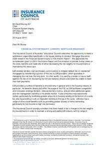 Economy of the United States / Lenders mortgage insurance / Mortgage insurance / Real estate / Federal Housing Administration / Fannie Mae / Mortgage loan / Credit risk / Mortgage industry of the United States / Mortgage / Types of insurance