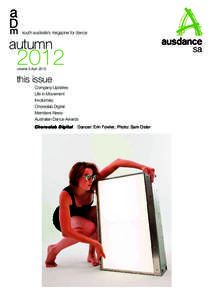 a  D m  south australia’s magazine for dance