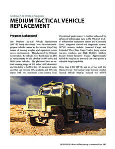 Section 7.10 PEO LS Program  MEDIUM TACTICAL VEHICLE REPLACEMENT Program Background