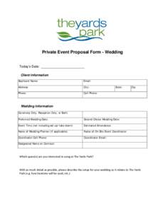 Microsoft Word - The Yards Park Event Proposal Form.Wedding