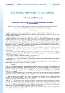 Journal officiel de la République française - N° 273 du 26 novembre 2014