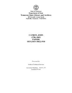 John Catron / Andrew Jackson / Supreme Court of the United States / Martin Van Buren / Politics of the United States / Political parties in the United States / Tennessee