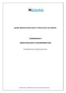 Microsoft Word - EUNetPaS WP4 Compendium II Medication Safety Recommendation draft 3