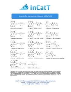 Ligands for Asymmetric Catalysis: UREAPHOS  The ligands may be handled and weighed in air but are best stored under inert conditions. Controlled reaction conditions are required, i.e. degassed and dry solvents. It is rec