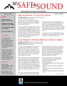 Vol 2 Issue 1 - To and From School