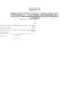 Appendix 9.6 BART Analysis for Westar Energy - Gordon Evans Unit 2 and Jeffrey Units 1 and 2 (including May 2009 addendum for GEEC)  CALPUFF BART MODELING PROTOCOL  WESTAR ENERGY