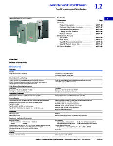 Loadcenters and Circuit Breakers Type BR Loadcenters and Circuit Breakers 1.2  Contents