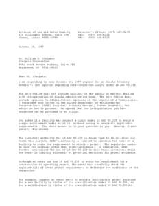 Division of Air and Water Quality 410 Willoughby Avenue, Suite 105 Juneau, Alaska[removed]Director’s Office: ([removed]Fax: ([removed]