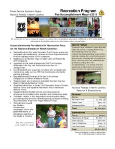 National Forests in North Carolina Recreation Fee Report for 2011
