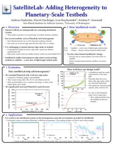 Testbed / Node / Software testing / PlanetLab / Computer networking